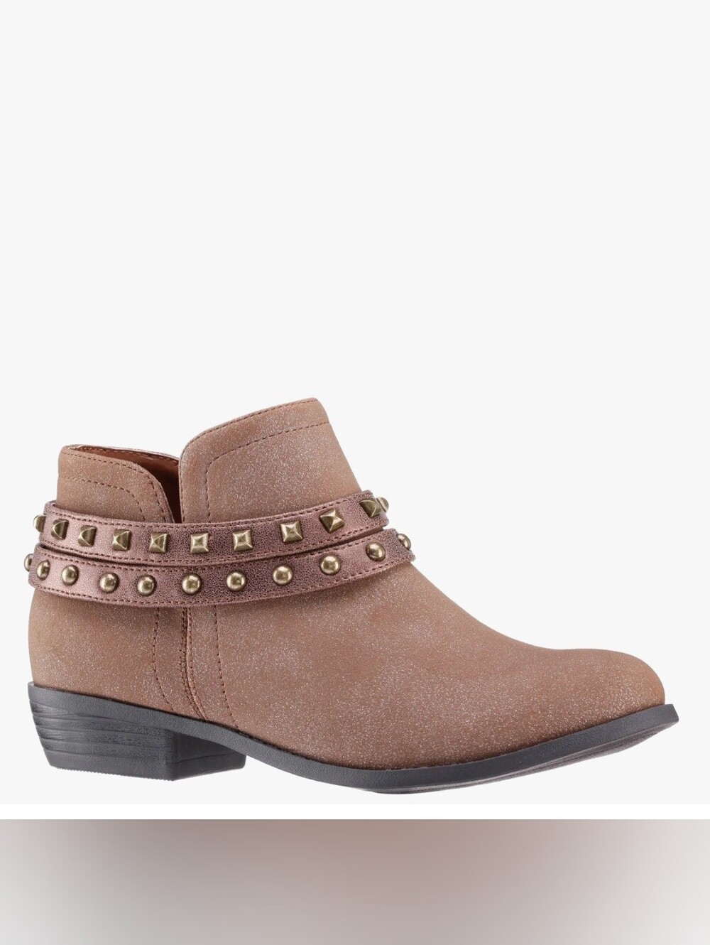 Nina Dusty Rose Studded Ankle Bootie